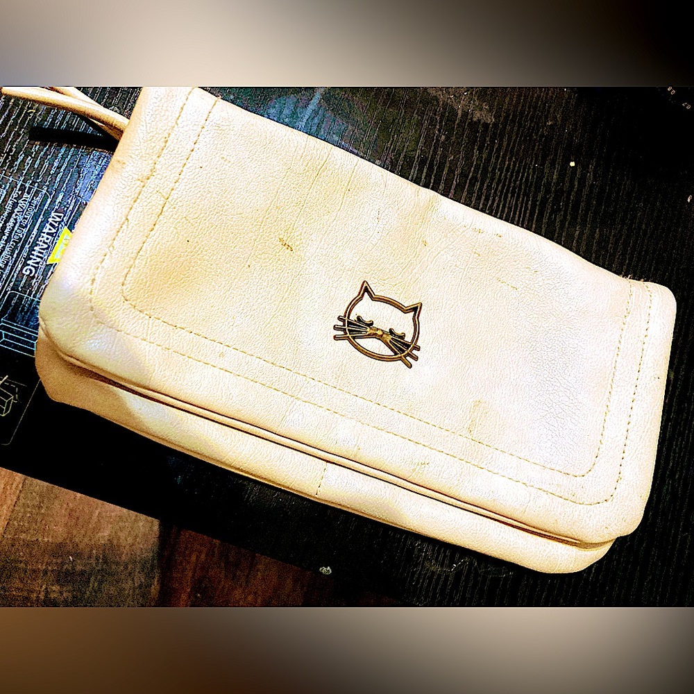 Cream colored Vegan Faux Leather Wallet